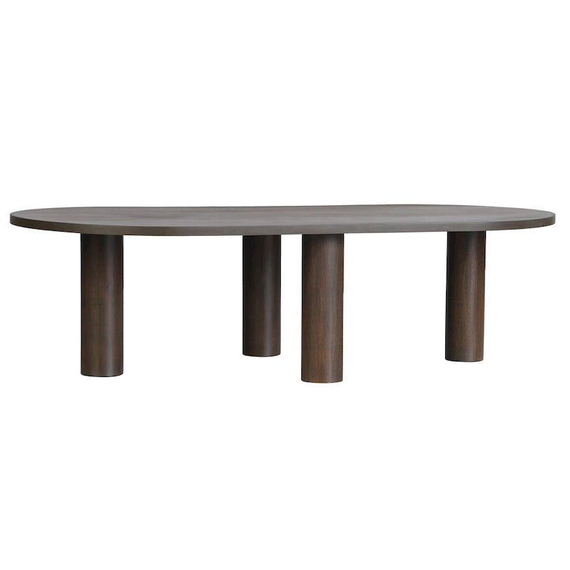 Table basse ovale en bois de manguier