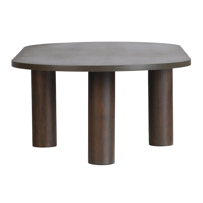 Table basse ovale en bois de manguier