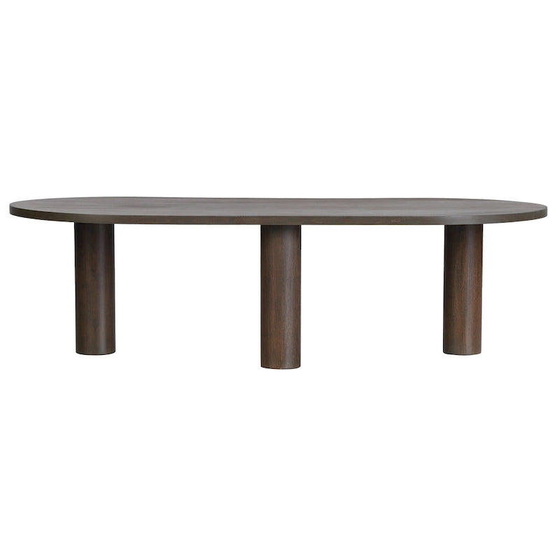 Table basse ovale en bois de manguier