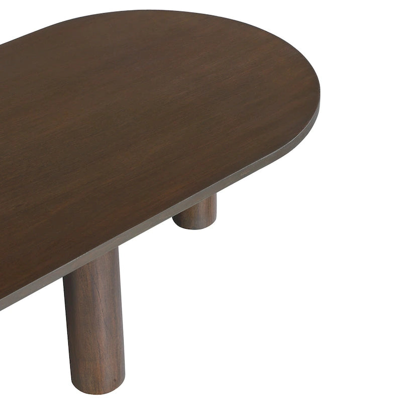 Table basse ovale en bois de manguier