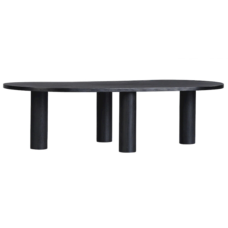 Table basse ovale en bois de manguier