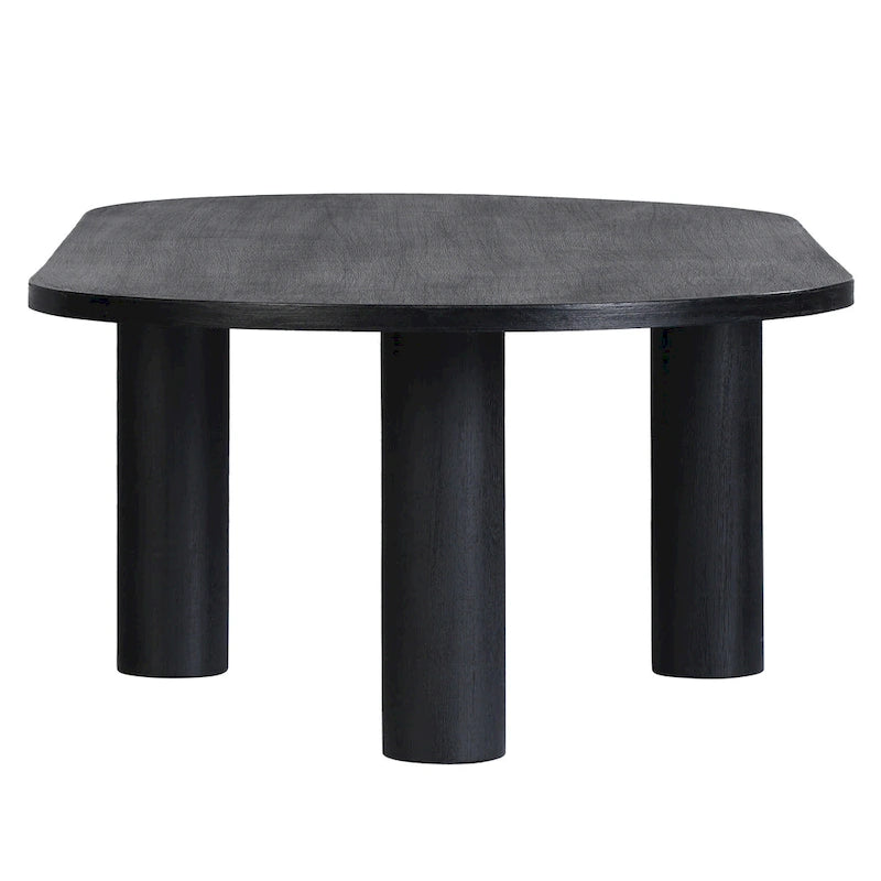Table basse ovale en bois de manguier