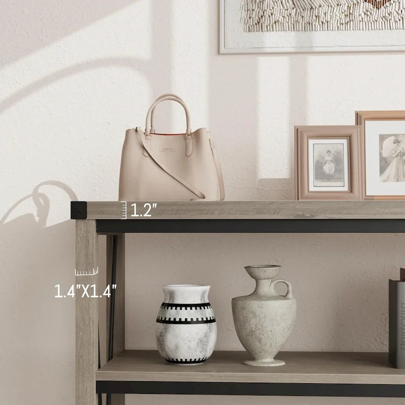 Table de console étroite de 47 pouces avec rangement pour entrée de ferme