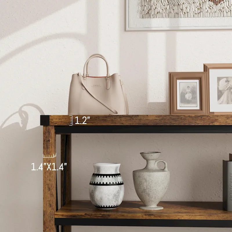 Table de console étroite de 47 pouces avec rangement pour entrée de ferme