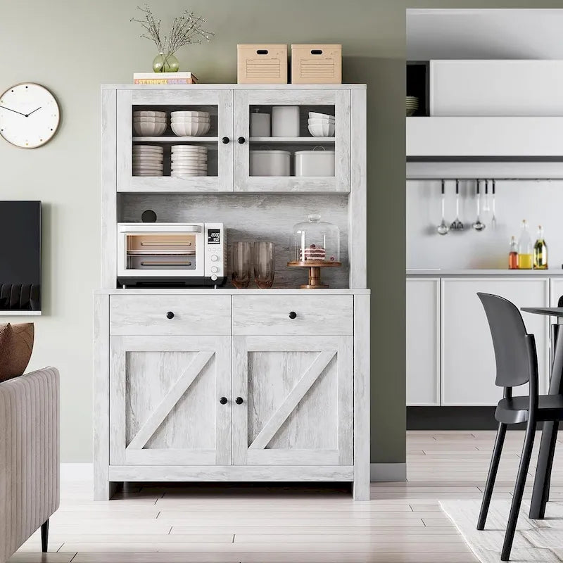 Meuble de rangement de cuisine avec support pour micro-ondes