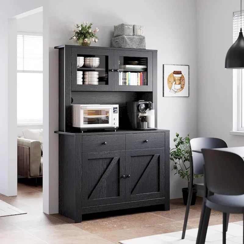 Meuble de rangement de cuisine avec support pour micro-ondes