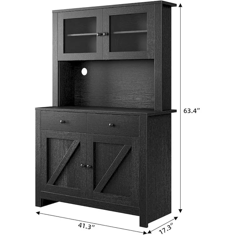 Meuble de rangement de cuisine avec support pour micro-ondes