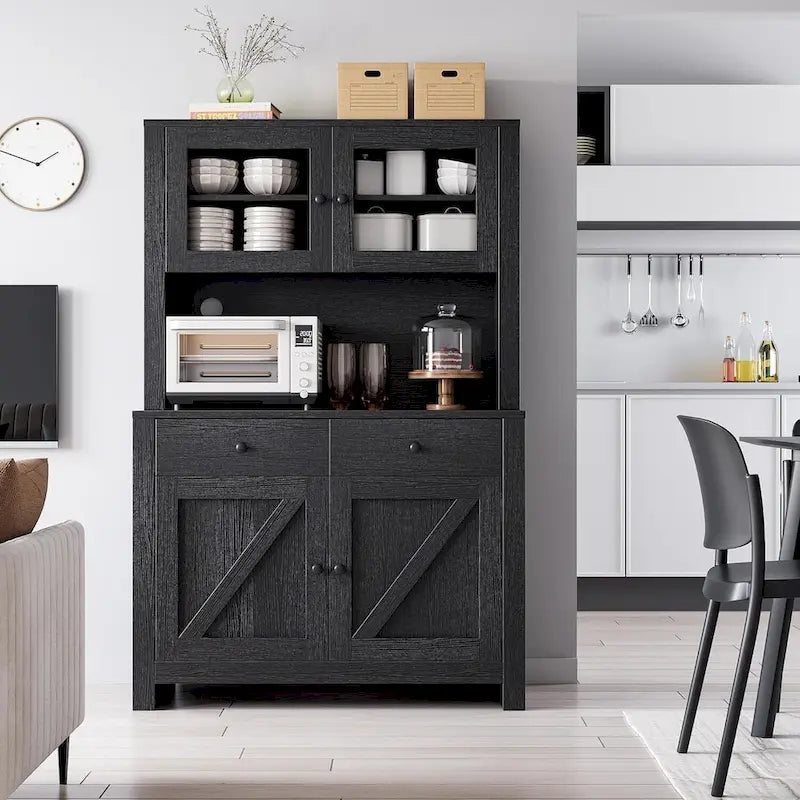 Meuble de rangement de cuisine avec support pour micro-ondes
