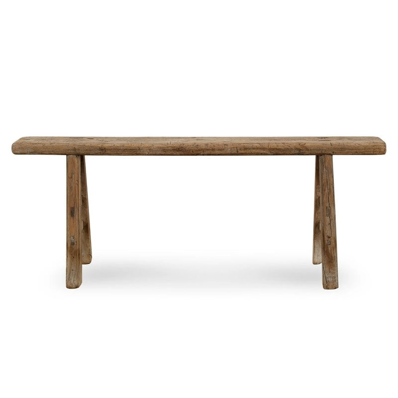 Banc à nouilles vintage naturel vieilli (la taille et la finition varient)