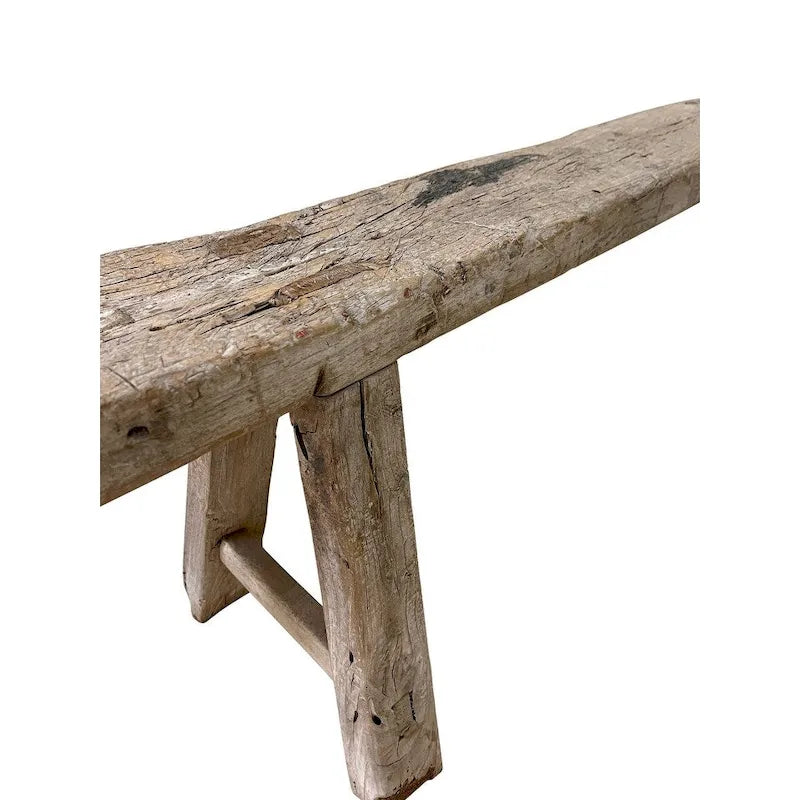 Banc à nouilles vintage naturel vieilli (la taille et la finition varient)