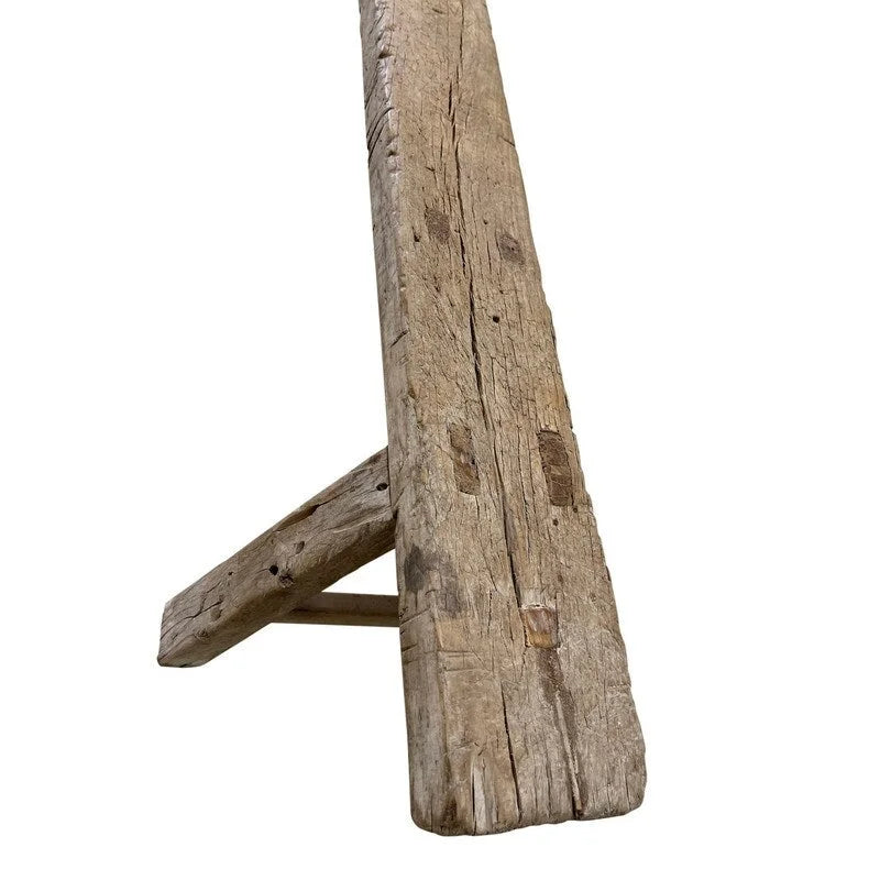 Banc à nouilles vintage naturel vieilli (la taille et la finition varient)