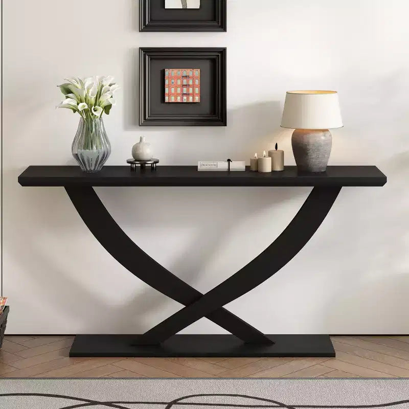 Console moderne 57 po avec piètement en croix – Entrée et salon