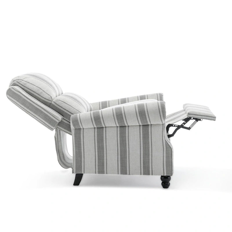 Lot de 2 fauteuils inclinables modernes à assise rembourrée en cuir PU/tissu