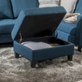 Pouffe de rangement en tissu capitonné