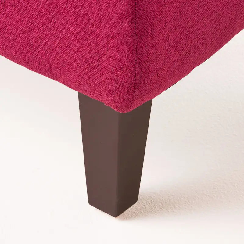 Pouffe de rangement en tissu capitonné