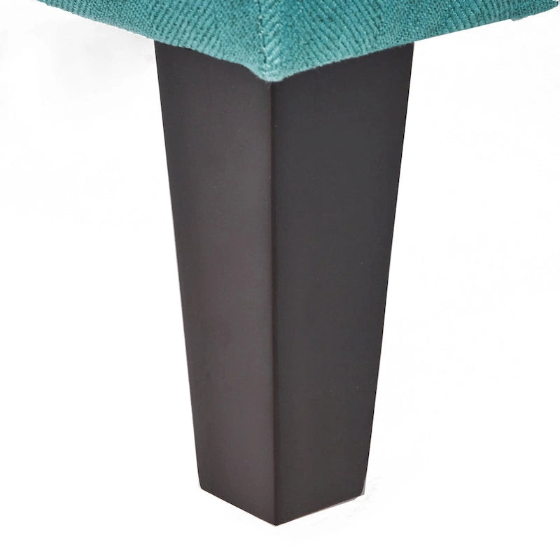 Pouffe de rangement en tissu capitonné