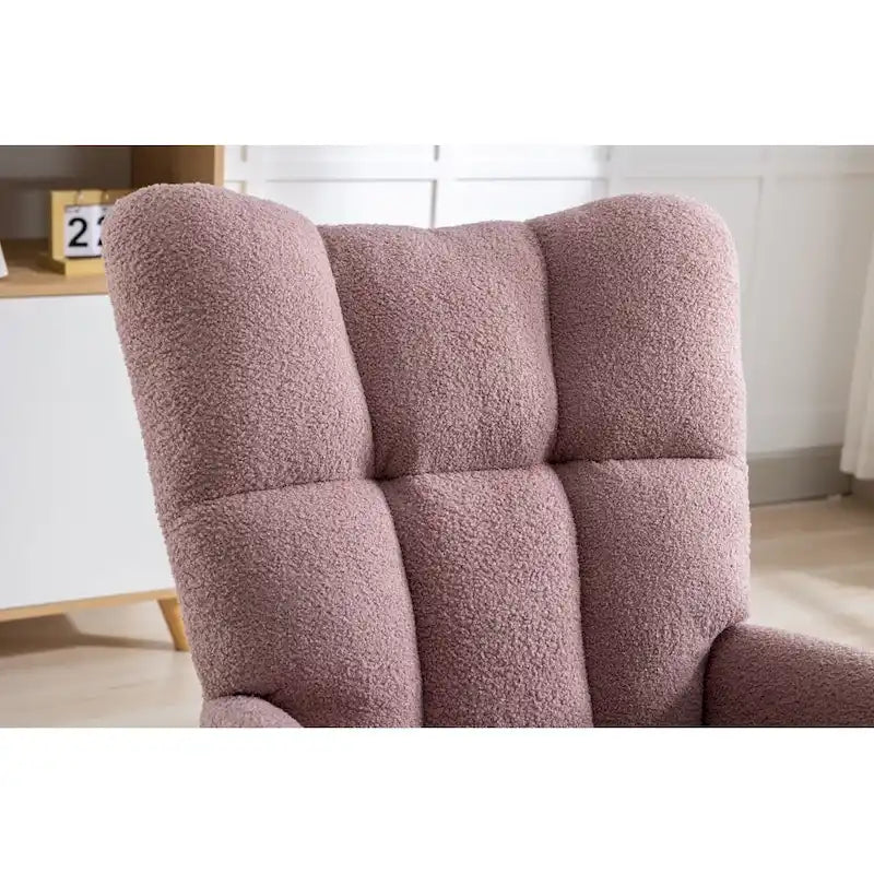 Fauteuil à bascule rembourré, fauteuil à bascule planeur, fauteuil d'appoint à bascule avec siège rembourré et dossier haut