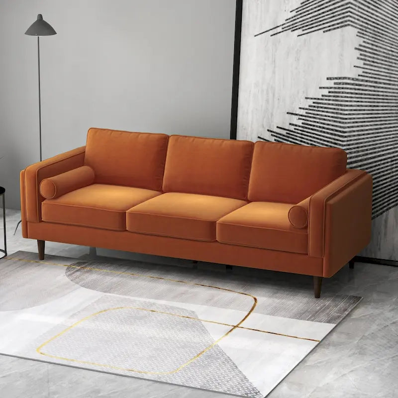 Canapé moderne en velours de style médiéval avec dossier