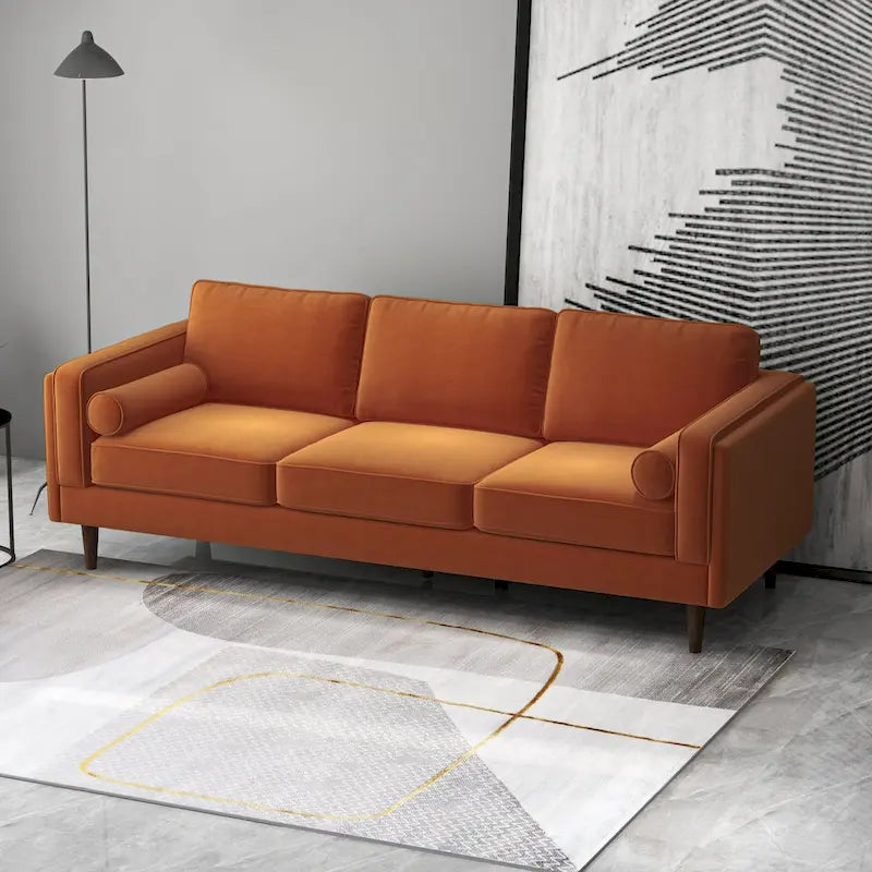 Canapé moderne en velours de style médiéval avec dossier