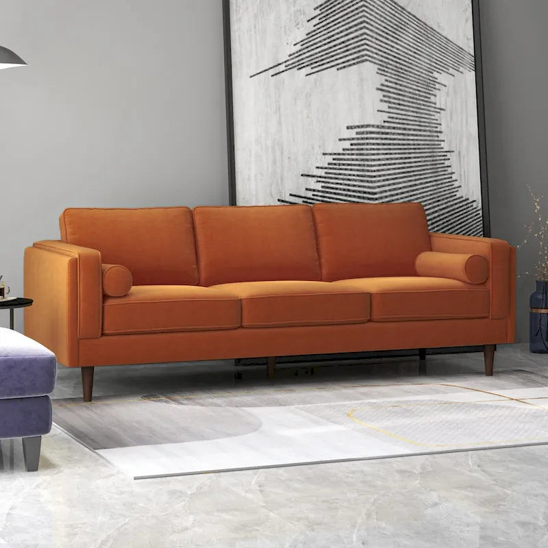 Canapé moderne en velours de style médiéval avec dossier