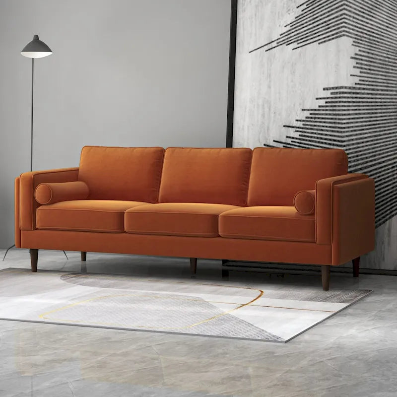 Canapé moderne en velours de style médiéval avec dossier