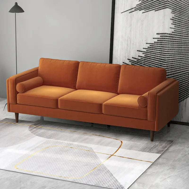 Canapé moderne en velours de style médiéval avec dossier