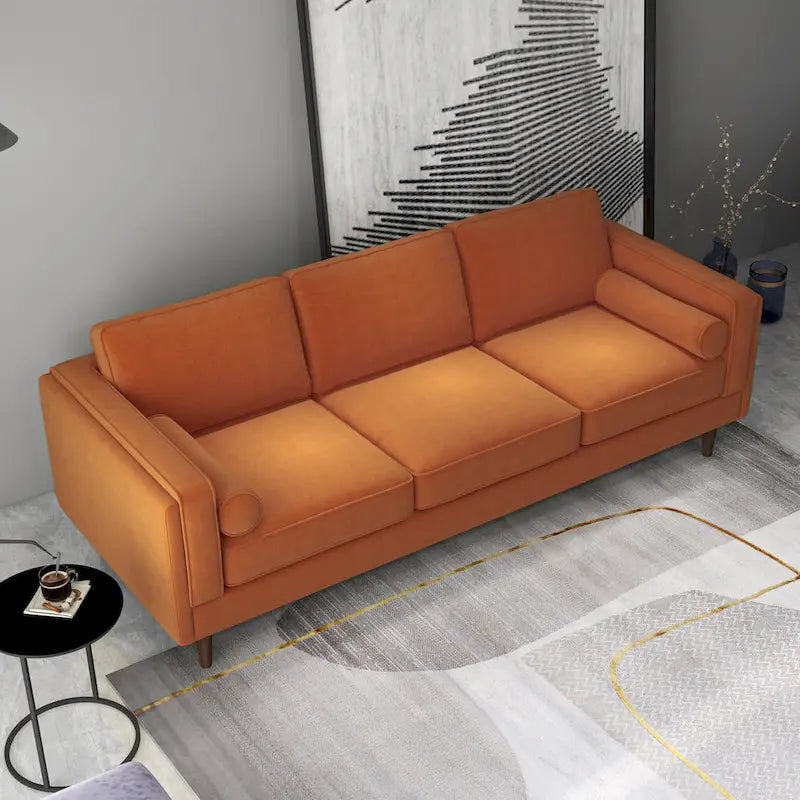 Canapé moderne en velours de style médiéval avec dossier