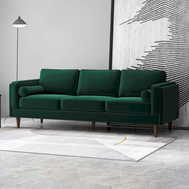 Canapé moderne en velours de style médiéval avec dossier