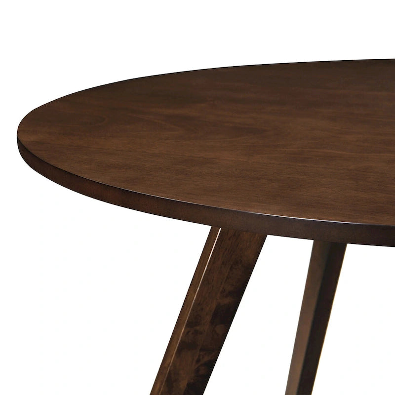Table à manger ronde en bois de 39,5 po