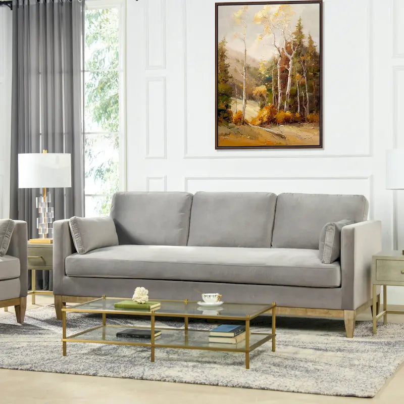 Fauteuil en velours de style ferme moderne