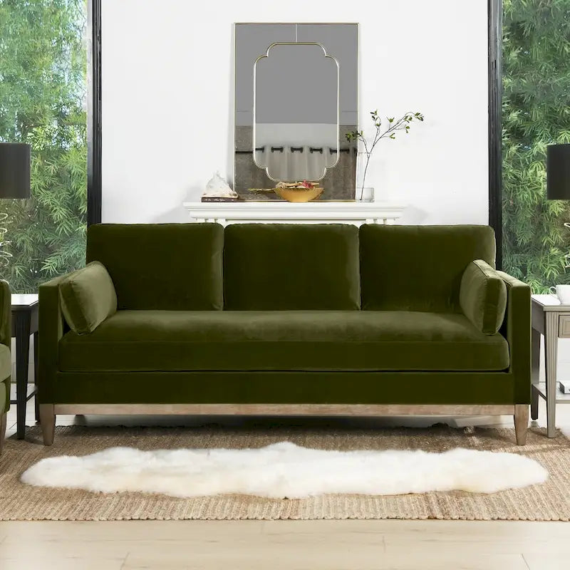 Fauteuil en velours de style ferme moderne