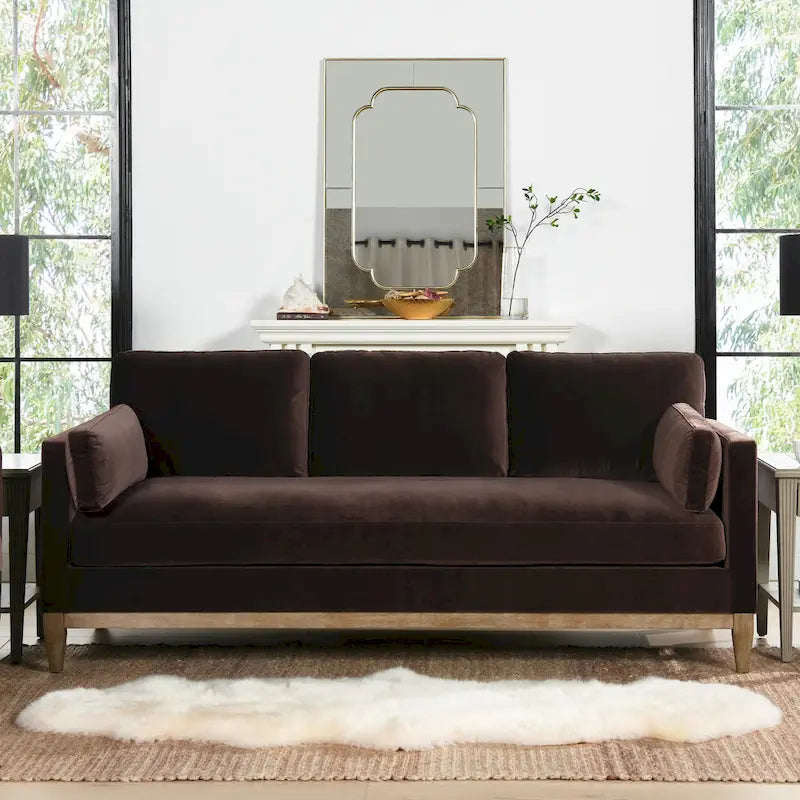 Fauteuil en velours de style ferme moderne