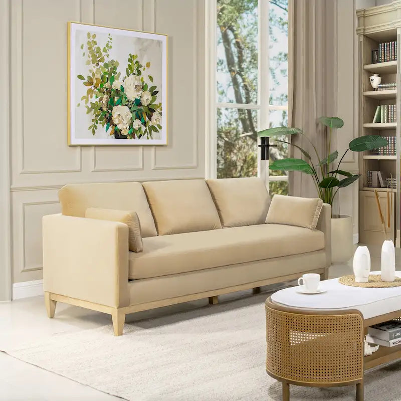Fauteuil en velours de style ferme moderne