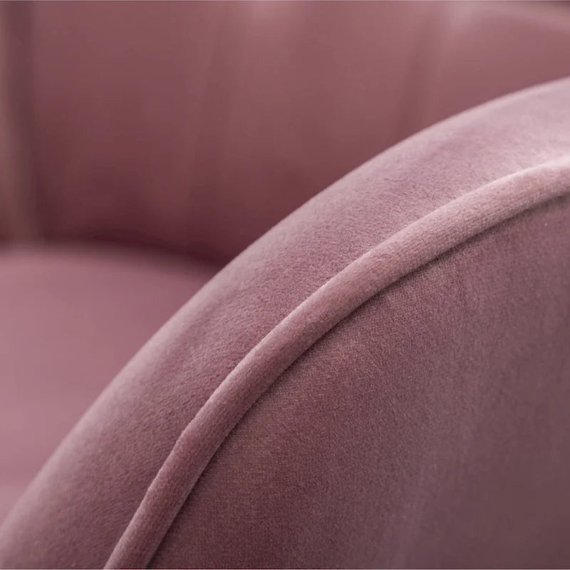 Fauteuil capitonné en velours avec repose-pieds