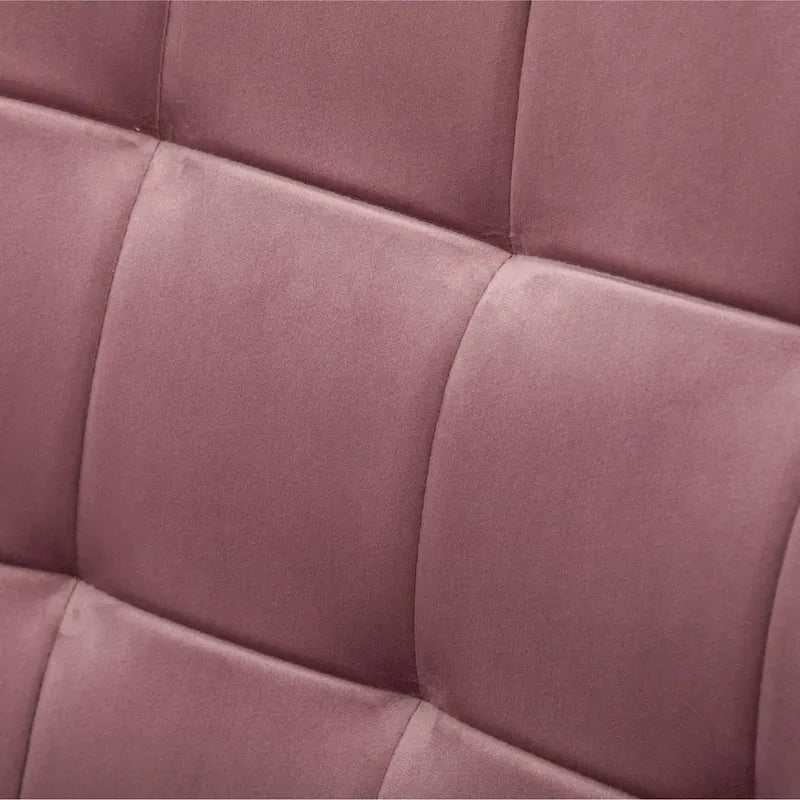 Fauteuil capitonné en velours avec repose-pieds