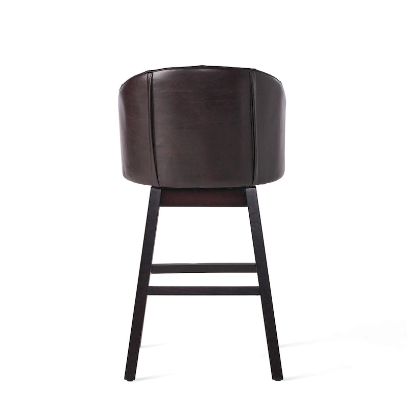 Tabourets de bar pivotants touffetés modernes, ornés de rivets (ensemble de deux pièces).