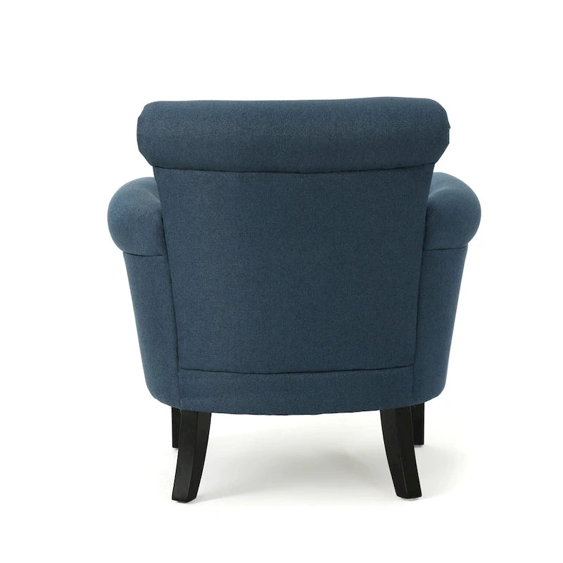Fauteuil club moderne à oreilles, orné de détails cloutés