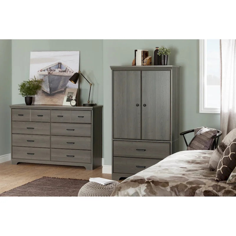 Commode double à 8 tiroirs de style campagnard