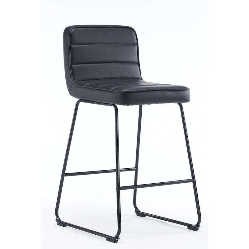 Ensemble de trois tabourets de bar modernes et rembourrés