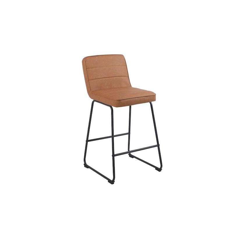Ensemble de trois tabourets de bar modernes et rembourrés