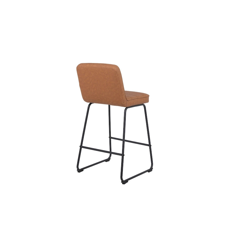 Ensemble de trois tabourets de bar modernes et rembourrés