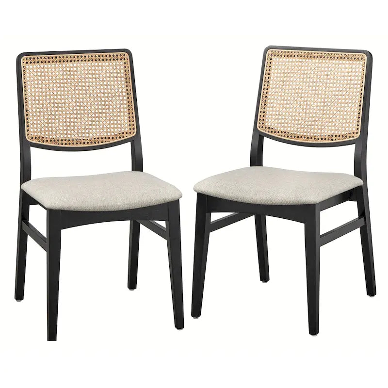 Chaises de salle à manger en rotin (ensemble de deux)