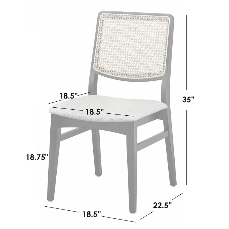 Chaises de salle à manger en rotin (ensemble de deux)