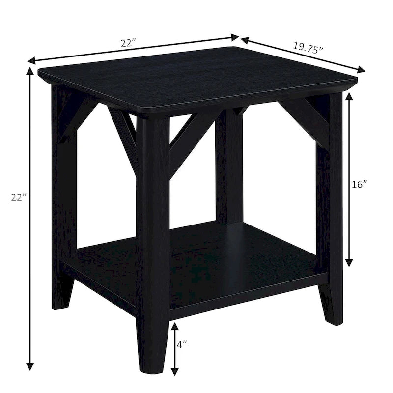 Table d'appoint avec étagères