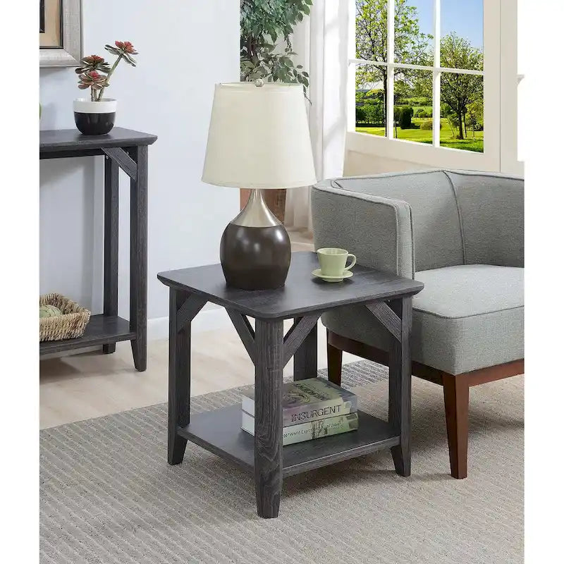 Table d'appoint avec étagères