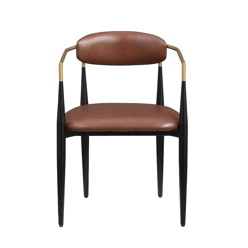Un ensemble de deux chaises de salle à manger et de fauteuils en velours modernes.