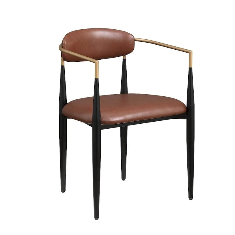 Un ensemble de deux chaises de salle à manger et de fauteuils en velours modernes.