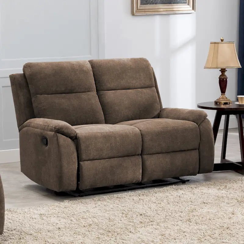 Canapé double inclinable en tissu pour salon