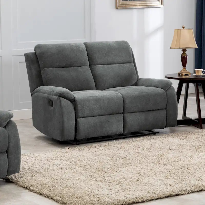 Canapé double inclinable en tissu pour salon