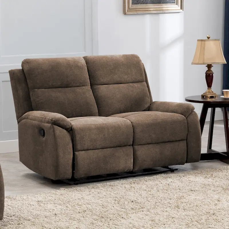 Canapé double inclinable en tissu pour salon
